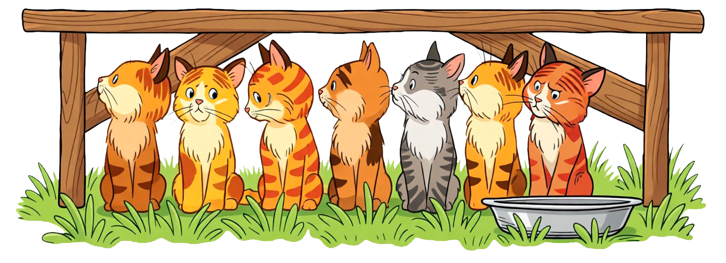 Котята под скамейкой