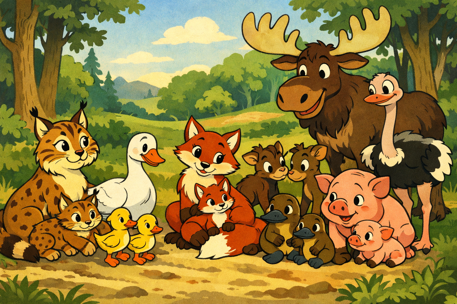 Животные и их детеныши